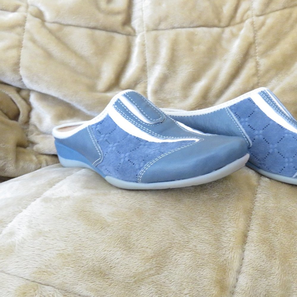 Shoes - Denim Blue and White Slip-on  8 1/2 wide